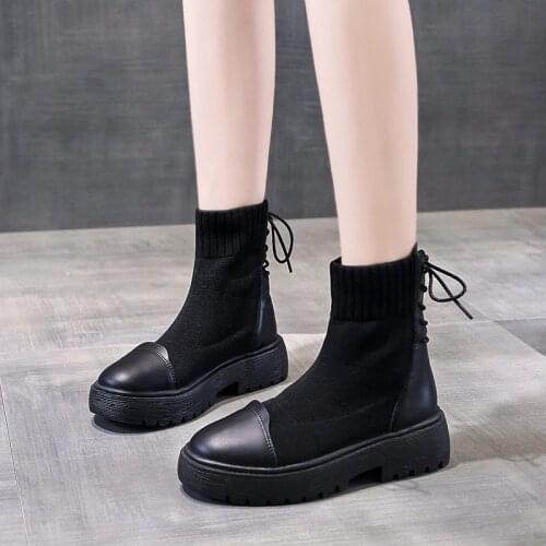 Autumn Winter Womens Boots All-match Solid Color Nude Boots Women Shoes High-quality Comfortable Wear-resistant BootiesRALSWNAY