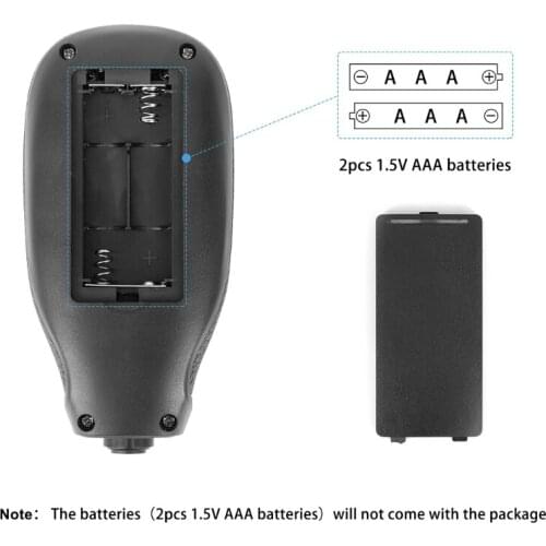 M68E Professional Thickness Meter Gauge H-D LCD Display Car Paint Coating Tester Compatible with Used Car/Paper Mill