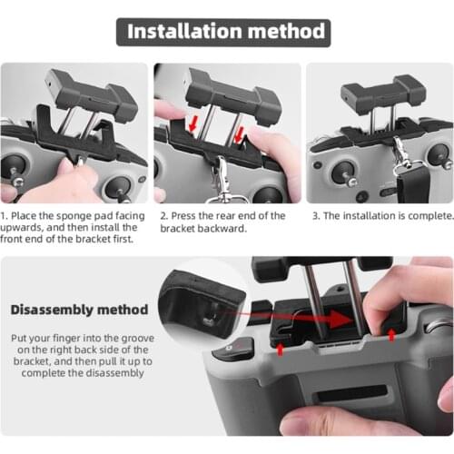 H3CA 1.96ft/60cm Adjustable Detachable Remote Controller Lanyard Padded Neck Strap for Mavic Air 2/2S Mini 2 Drone