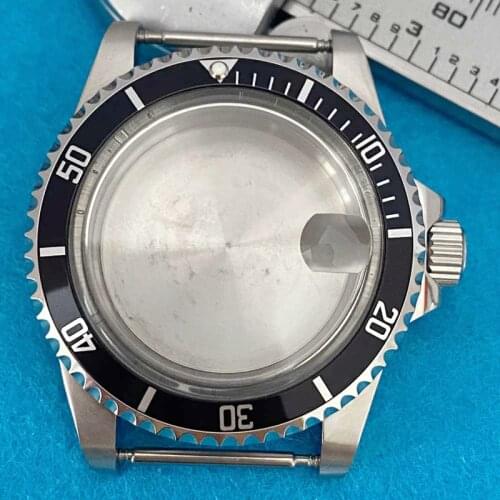 Retro Case Magnifier glass nh35 Case Fit NH35 NH36 Movement For Seiko 5 SK007 SKX009 Seiko Watch Case 28.5 mm dial Mens watches