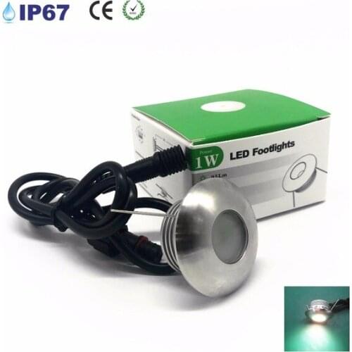 1W 12V-24vdc IP67 Outdoor Recessed Deck Floor Ground Spot Lighting Inground Uplight Driveway Concrete paver light