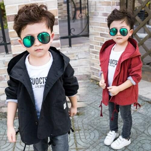Boys girl new Autumn Spring Autumn Clothing Candy colors Cute Birds Hooded Windbreaker Waterproof Coat Children Outerwear Blazer