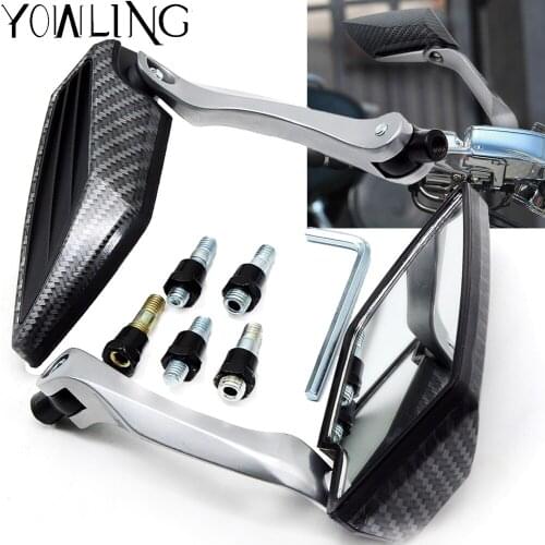 Universial 8mm 10mm Motorcycle Rearview Mirrors Motorbike Black Side Mirrors for Honda Suzuki Yamaha Kawasaki Scooter Ducati