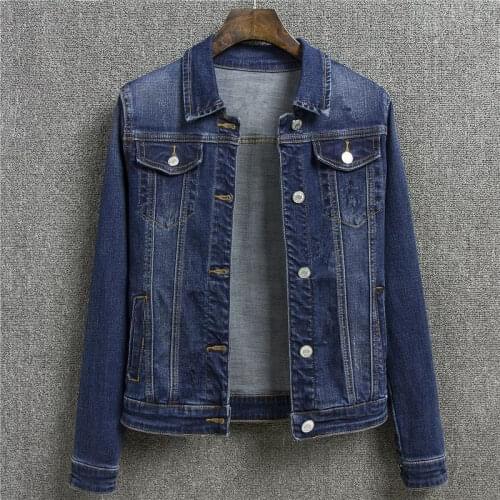 Denim Short Jacket Women Spring Autumn Slim Single-breasted Vintage Jeans Jacket All-match Student Women Outwear Basic Coat Tops