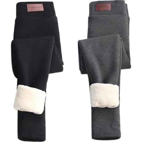Women Pants Skinny Thick Velvet Fleece Warm Leggings Trousers Pants Cold-Resistant Plus Velvet Female Leggings