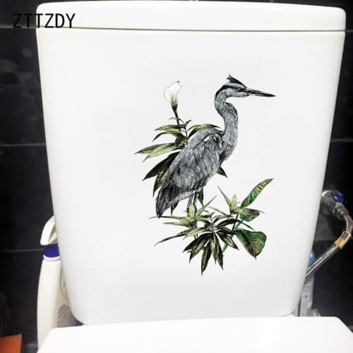 ZTTZDY 17.6×25CM Exquisite Cartoon Bird Fashion Living Room Wall Decoration Creative Toilet Sticker T2-1540