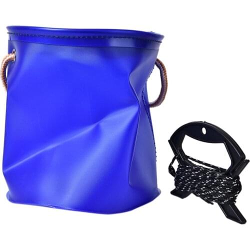 1Pcs Outdoor Fish Tackles Canvas Fishing Bucket Tackle Tools Bag Folding Bucket Portable Camping Hiking