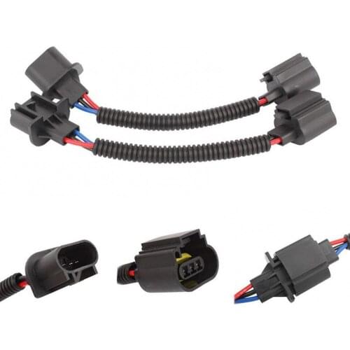 2Pcs H13 Headlight Fog Lights Wiring Harness Socket Connector Plug Extension