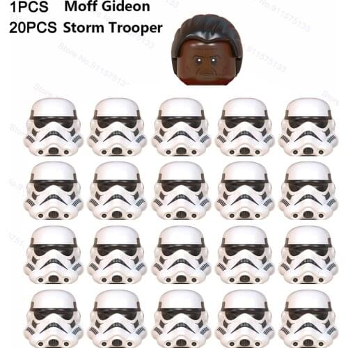21pcs/lot Moff Gideon with Death Troopers Clone Flame Trooper Stormtroopers Building Blocks Bricks Star Figures Wars Toy Soldier