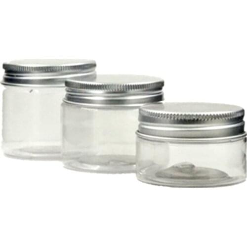 24pcs/lot 30ml/50ml/60ml pet jar with aluminium cap ,cream /Cosmetic Jar,Cosmetic Packaging,container,bottle