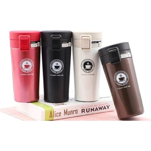 AREYOUCAN 380ML Double Wall Stainless Steel Vacuum Flasks Car Thermo Cup Coffee Tea Travel Mug Thermol Bottle Thermoses Cup