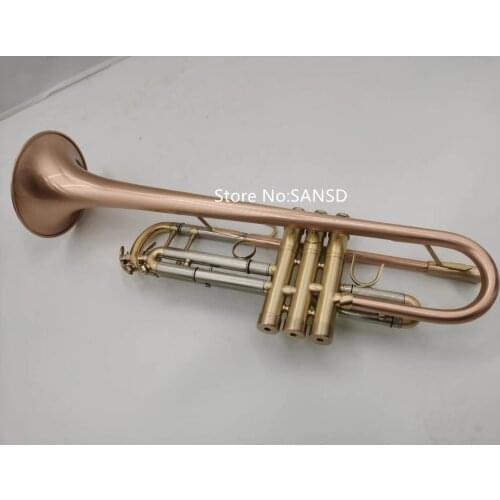 Bb Trumpet Brass Lacquer Metal Musical Instrument Professional With Case Gloves Free Shipping