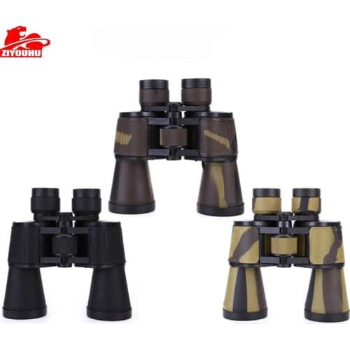 ZIYOUHU 20X50 High Quality Classic Binoculars HD Wide Angle BAK4 Prism Telescope for Outdoor Travel Hunting Sightseeing Black
