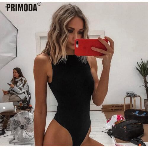 Sky Blue Black Women Sleeveless Summer Bodysuit 2021 Sexy Body Tops Casual O Neck Bodysuits Off Shoulder Mujer Party PR1363G