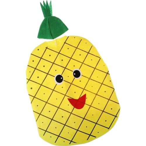 Kids Pineapple Costume Non-woven Fabric Fruit Outfit Party Fancy Dress