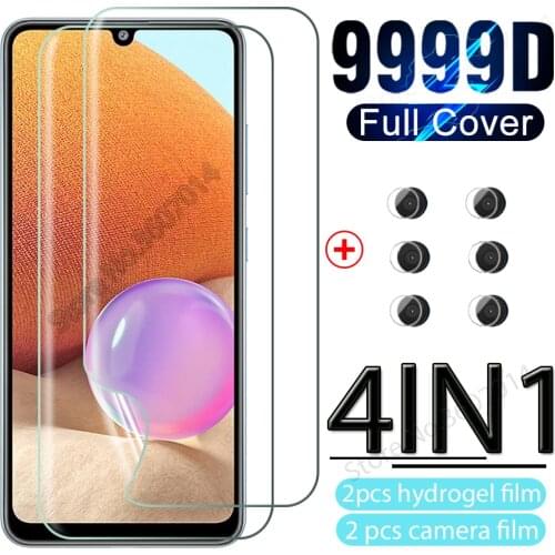 4in1 full cover hydrogel film for samaung galaxy a12 a21s a21 a32 a42 a52 a72 anti-scratch screen protector lens film not glass