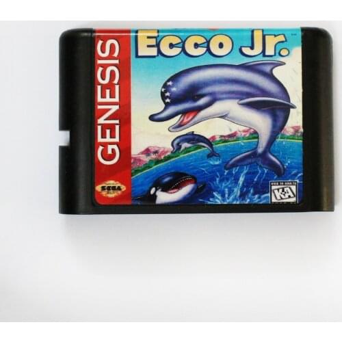 Ecco Jr. (Ecco III) 16 bit MD Game Card For Sega Mega Drive For SEGA Genesis