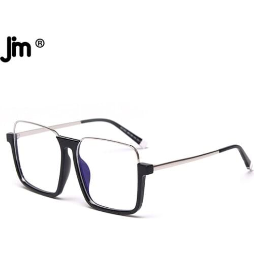 Square Semi-Rimless Blue Light Women Men Glasses Vintage Computer Clear Glasses Frame