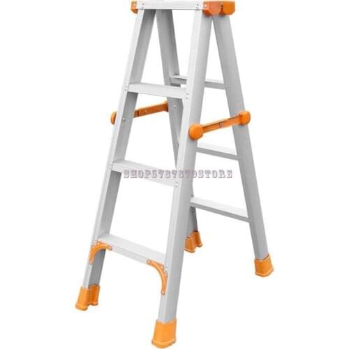 Ladder Household Folding Aluminum Alloy Three Four Five Step Thickened Miter Ladder Stair Bench Indoor Engineering Escalat