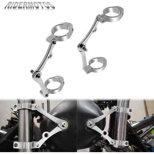 Motorcycle 39mm-41mm Headlight Mount Bracket Fork Tube Headlamp Holder Chrome For Harley Cafe Racer Touring XL Dyna For Yamaha
