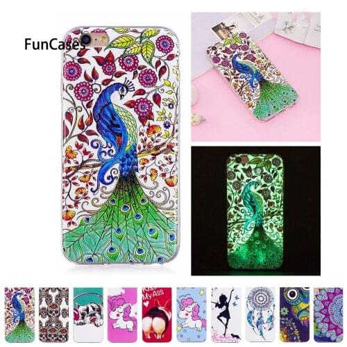 Soft Case For Apple iPhone 6 plus 5.5" inch Unicorn dog Luminous Silicon TPU phone case For Apple iPhone 6S plus iPhone 6Splus