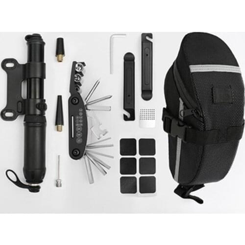 Bicycle Repair Kit Mini Manual Air Pump Wrench Cycling Kit Tire Repair Tool Set Multifunctional MTB Bike Repair Tool Kit