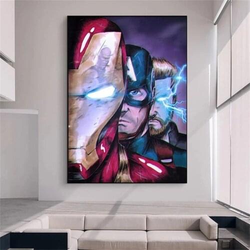 Marvel Avengers Superhero Movie DIY Diamond Mosaic Cross Stitch Kits 5D Diamond Painting Diamond Embroidery Wall Art Home Decor