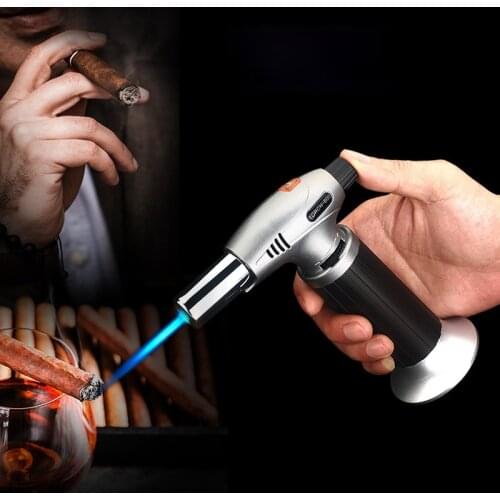 Refillable Inflatable Lighter Large Spray Gun Cigar Outdoor Ignition Gun Straight Into The Fixed Fire Welding Torch Food Helper