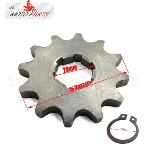 428 12T Tooth 20mm ID Front Engine Sprocket for Stomp YCF Upower Dirt Pit Bike ATV Quad Go Kart Moped Buggy Scooter Motorcycle