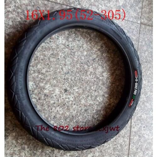 High quality 16X1.95(52-305) tube tyre 16*1.95 Inner and Outer tyre for Lithium Tram Bicycle Electric Vehicle