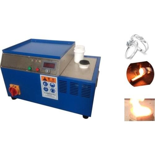 High Quality Desktop 220V 5KW 1 kg Gold Mini Induction Melting Furnace 1kg Platinum Melting Furnace Speedy Melting Machine