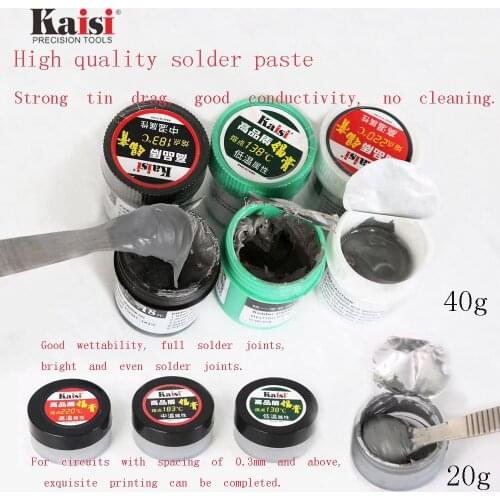 Kaisi High Quality Lead-Free Solder paste SMT Maintenance Soldering Tin For iPhone BGA 138 183 220 Degrees Environmental CPU Tin