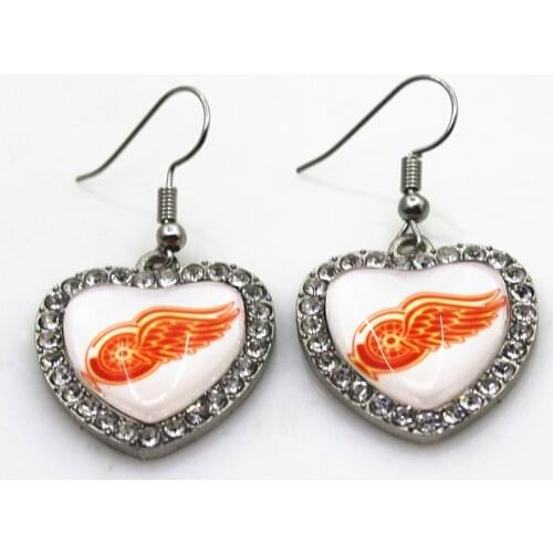 Ice Hockey 5pair/lot Detroit Team Earrings For Women Fashion Sport Charms Jewelry Earrings Jewelry Sports Earring