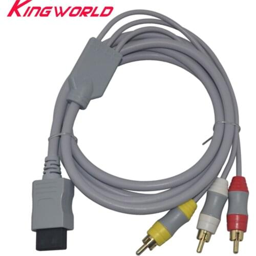 1.8m 6FT AV Composite 3 RCA Cable Audio Video Cable Cord Connector for W-ii Console