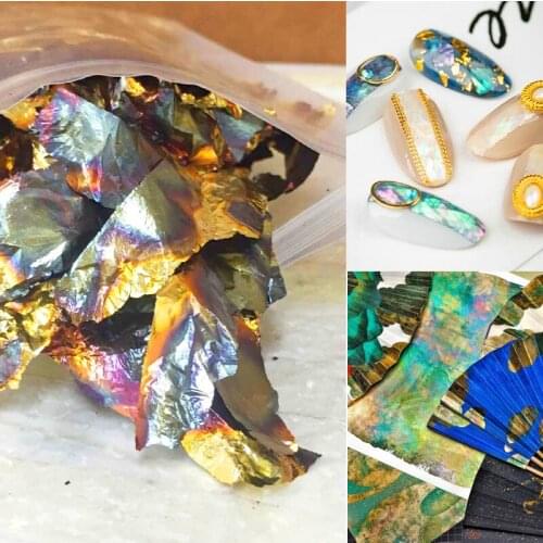 100G green variegated gold Flake leaf in good quality