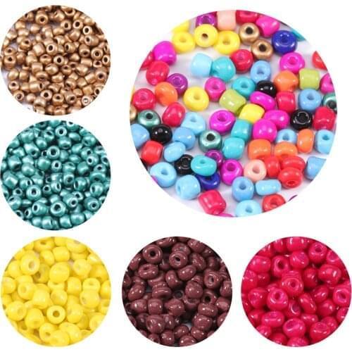 1000pcs Glass Beads Charm Beads Small Jewelry Beads Spacer Beads Loose Beads For DIY Bracelet Necklace Jewelry Supplies Wholesal
