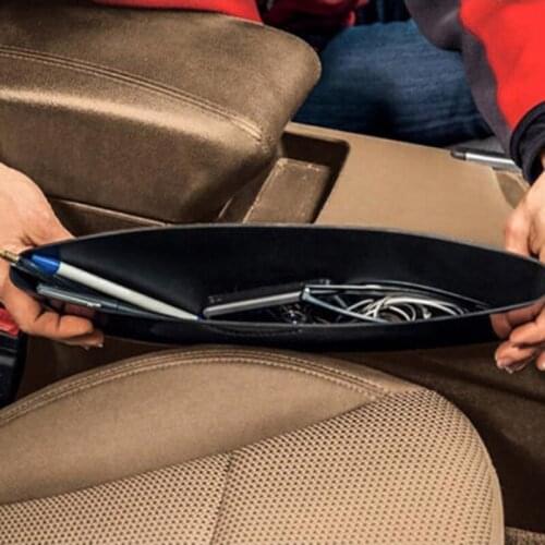 2pcs Car Seat Crevice Storage Bag Storage Box PVC Auto Car Seat Gap Pocket Catcher Organizer Leak-Proof Storage Bag Container