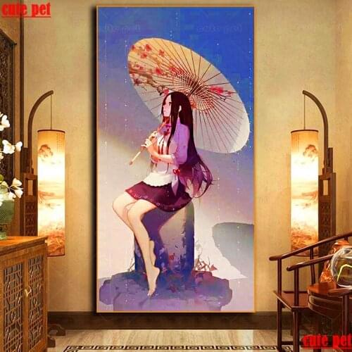 5d Chinese Anime Diy Diamond Mosaic Yi Ren Zhi Xia Embroidery Feng Baobao Diamond Painting Cross Stitch Full Square Drill Home