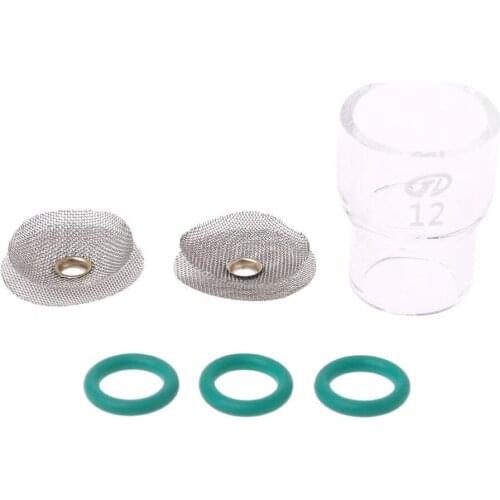 6X (#12) Fupa Glass Pyrex Cup TIG Welding Tool Kit For WP-17 WP-9,18,26 Gas Lens