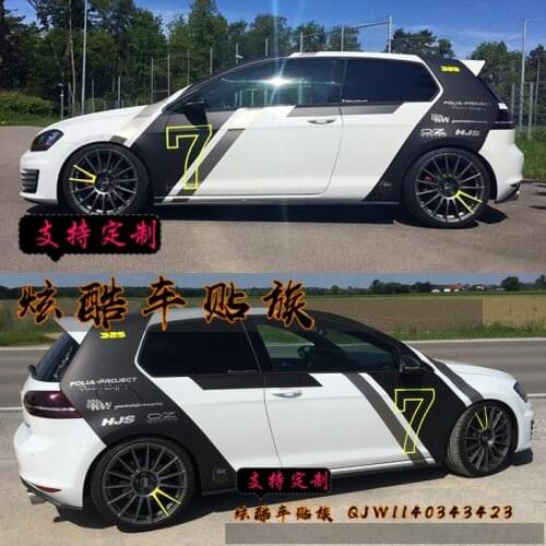 Car sticker FOR Golf 7 POLO body side decoration color strip pull flower appearance modified sticker