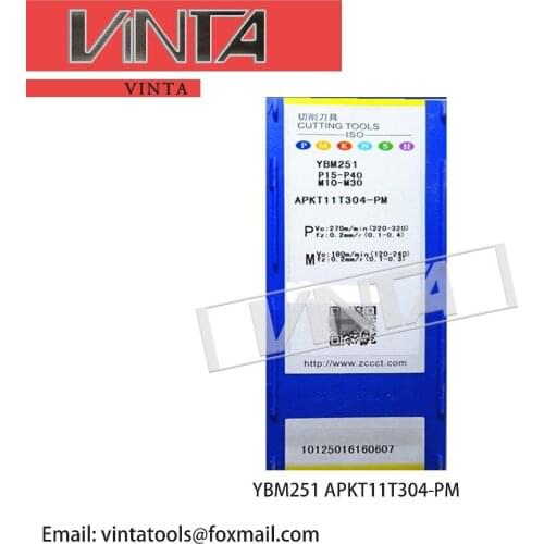 Free shipping High Quality 10pcs/lots YBM251 YBC301 YBC302 YBG102 YBG202 YBG302 APKT11T304-PM CNC Carbide Milling Inserts