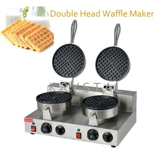 Electric Double Head Waffle Maker Mould Plaid Cake Furnace Heating Machine Square Waffle Oven Hot Sale FY-2