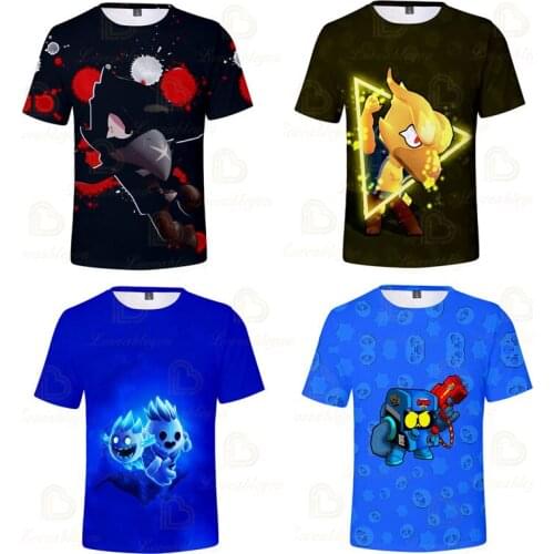 Browlers Nita and Star,Boys Girls Cartoon Jacket Tops Teen Clothes 3 To 14 Years, Spike Kids Tshirt Shooting Game 3D Print Shirt