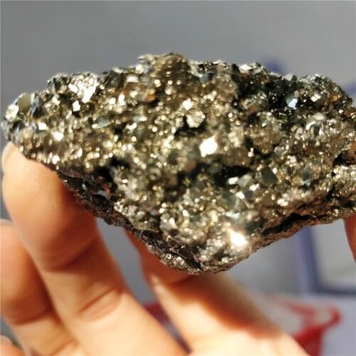 Hot Selling Natural Copper Pyrite Stones Quartz Crystal Cluster Specimen Healing Decoration