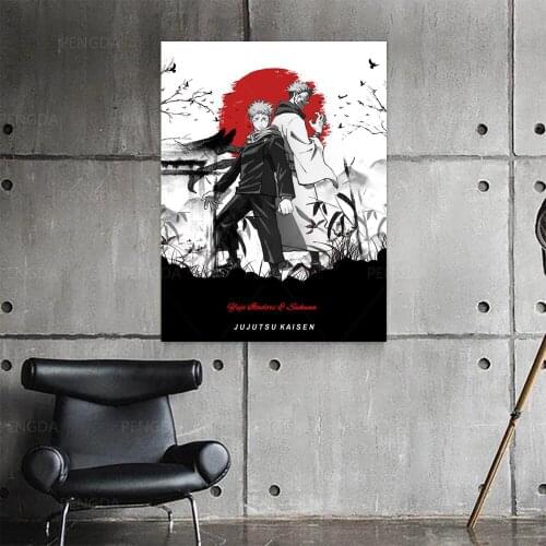 Modular Canvas Jujutsu Anime Japan Boy Cool Home Decor Prints Painting Poster Modern Wall Art Pictures For Living Room Framed
