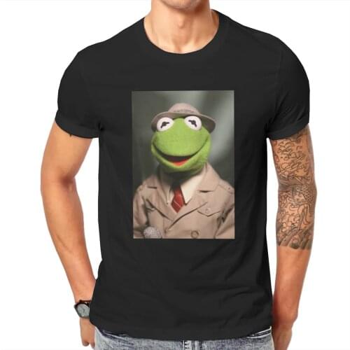 Men Kermit News 2 Anime Kermit The Frog Sesame Funny Graphic Classic O collar T-shirts