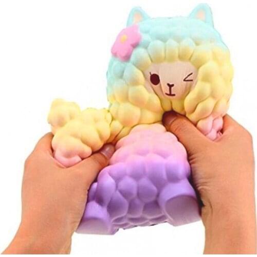 Squishy Ball Rainbow Alpaca Vent Ball Sensory Toy Pressure Relief Spongy Toy G2AE