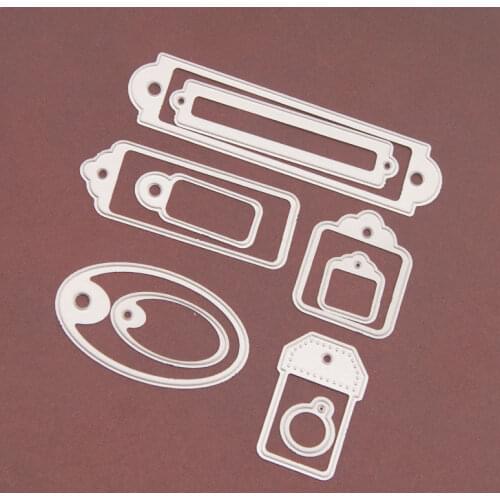 10-piece Label Set Metal Cutting Dies Scrapbooking Craft Mold Cut Die Stencil Handmade Paper Card Make Template Embossing 2021