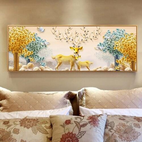 Nordic Animal Deer Canvas Poster Wall Painting Canvas Pictures For Living Room Cuadros Decoration Modern Print Home Art Unframed