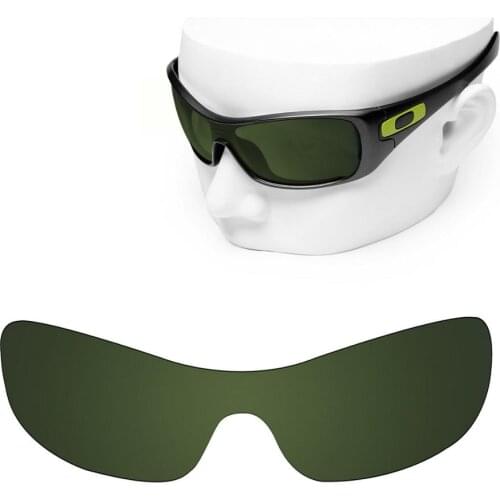 OOWLIT Polarized Replacement Lenses of Grey Green for-Oakley Antix Sunglasses